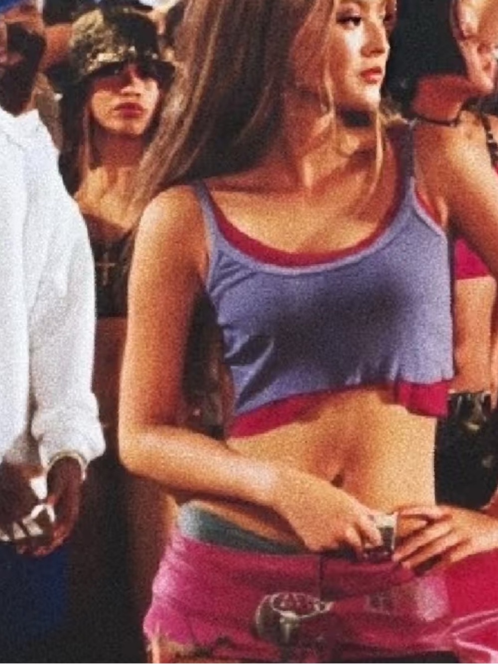 Y2K Purple & Pink Two Piece Set Cropped Top
